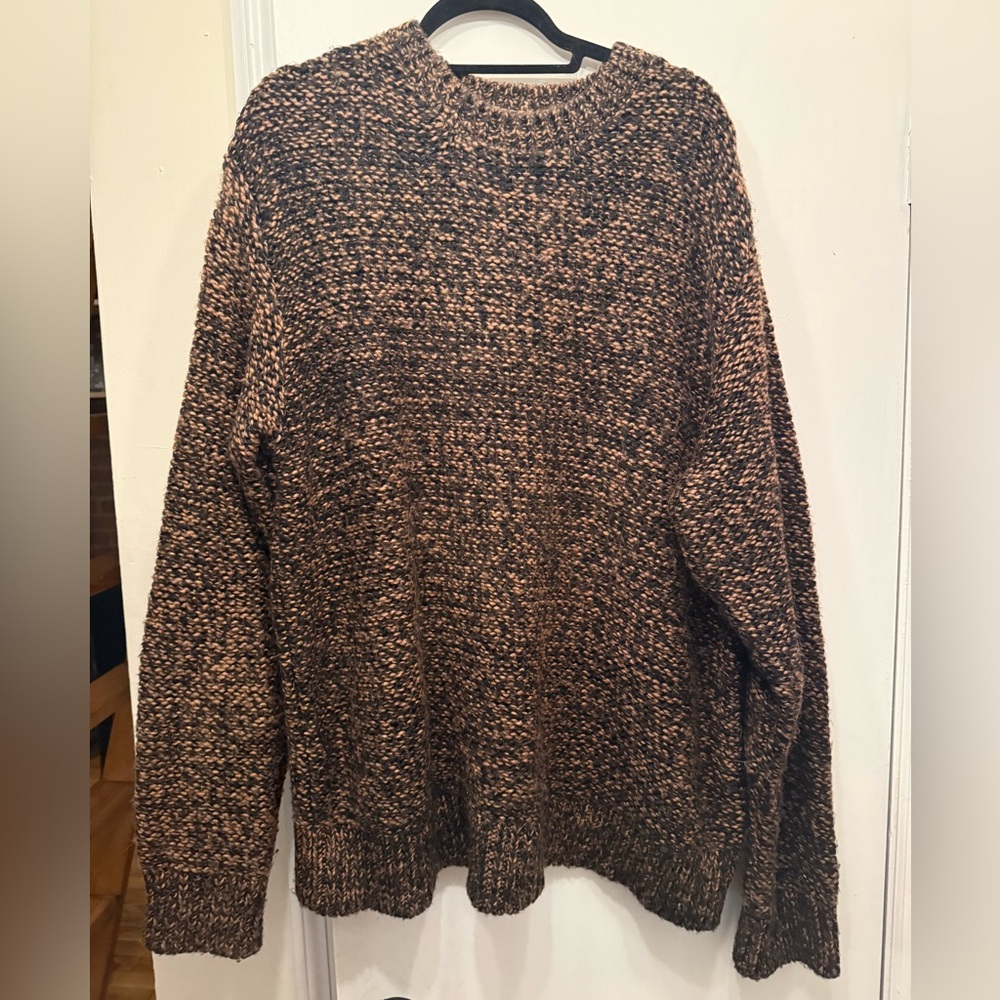 Zara Men's Black and Tan Knit Sweater